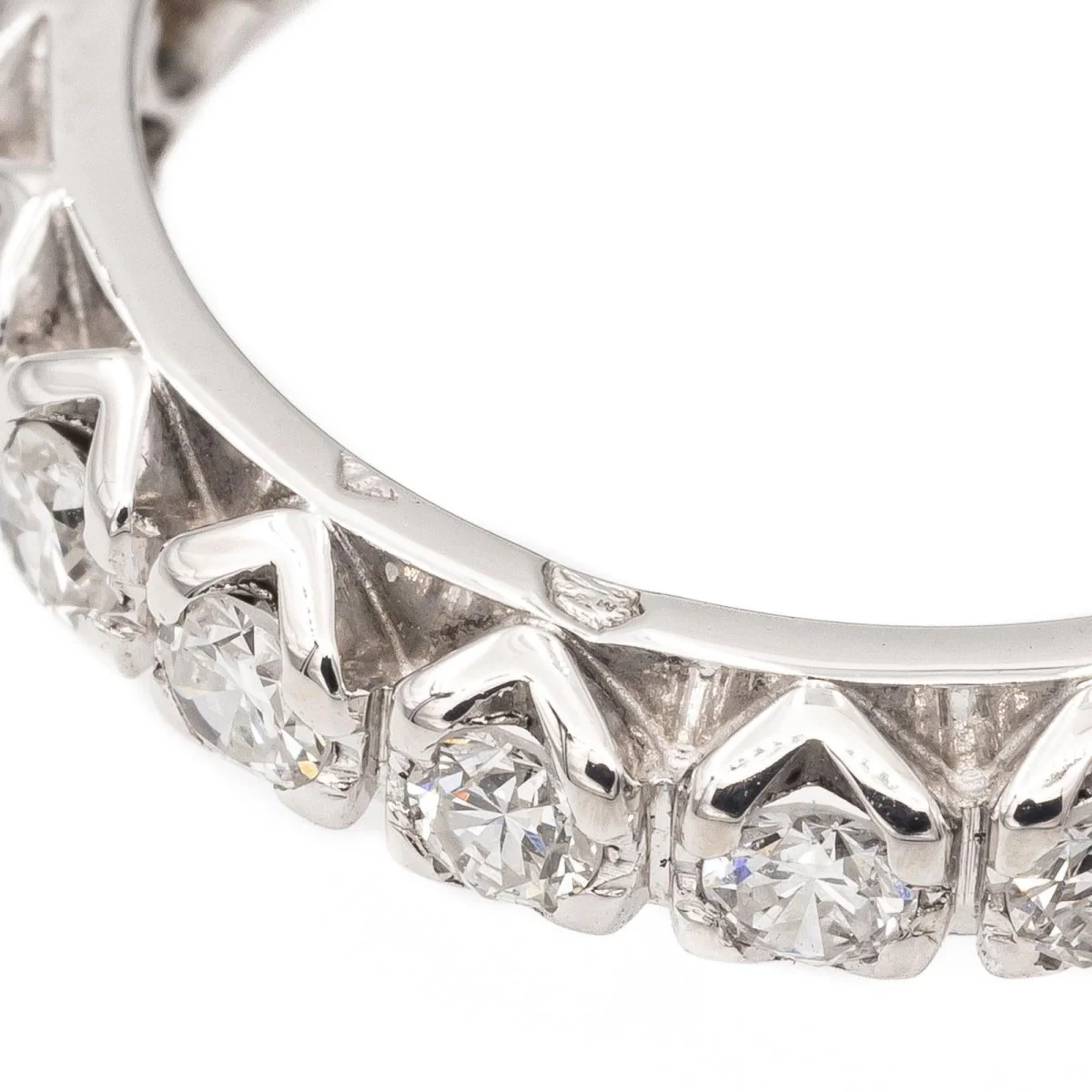 Bague Alliance en or blanc et diamants - Image 3
