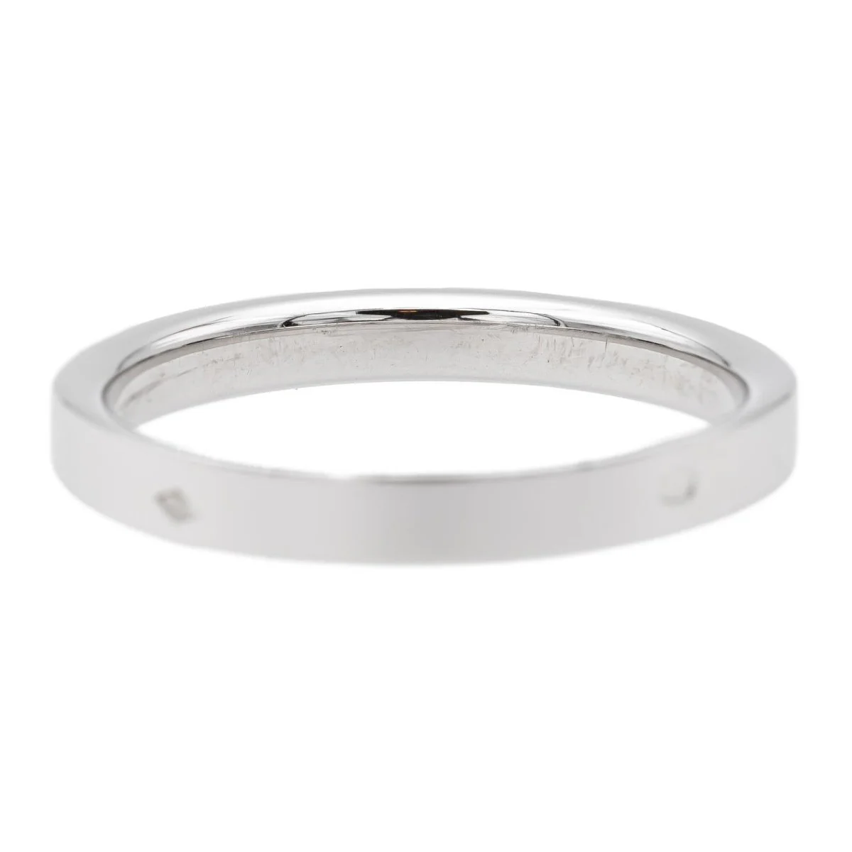 Bague Demi Alliance en or blanc et diamants - Image 2