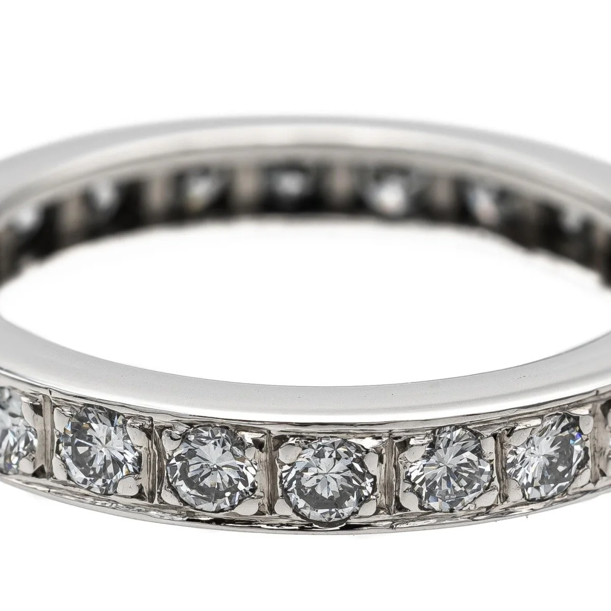 Bague Alliance Or blanc Diamant - Image 3
