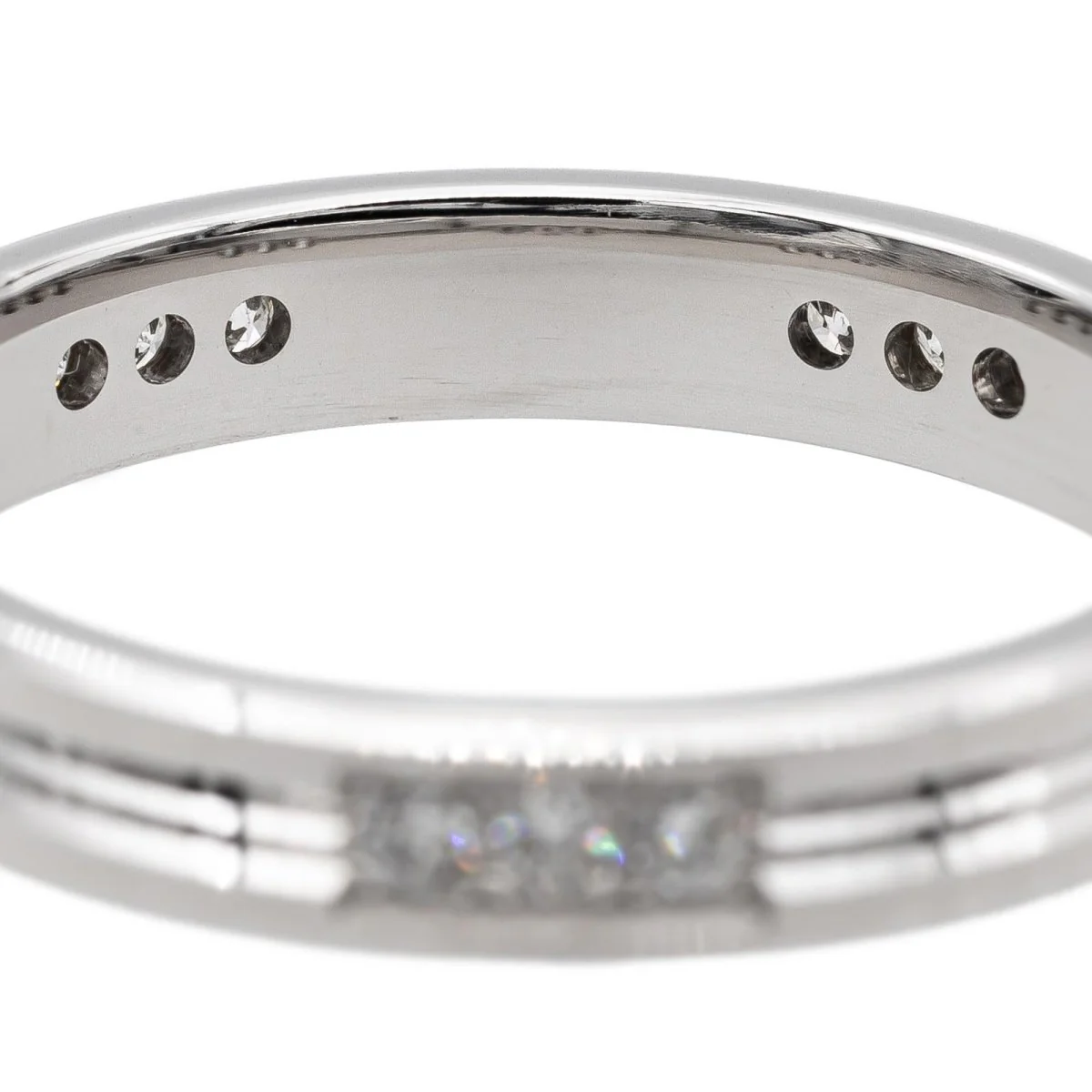 Bague Alliance en or blanc et diamants - Image 4