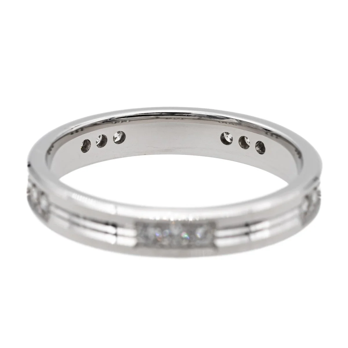 Bague Alliance en or blanc et diamants - Image 6