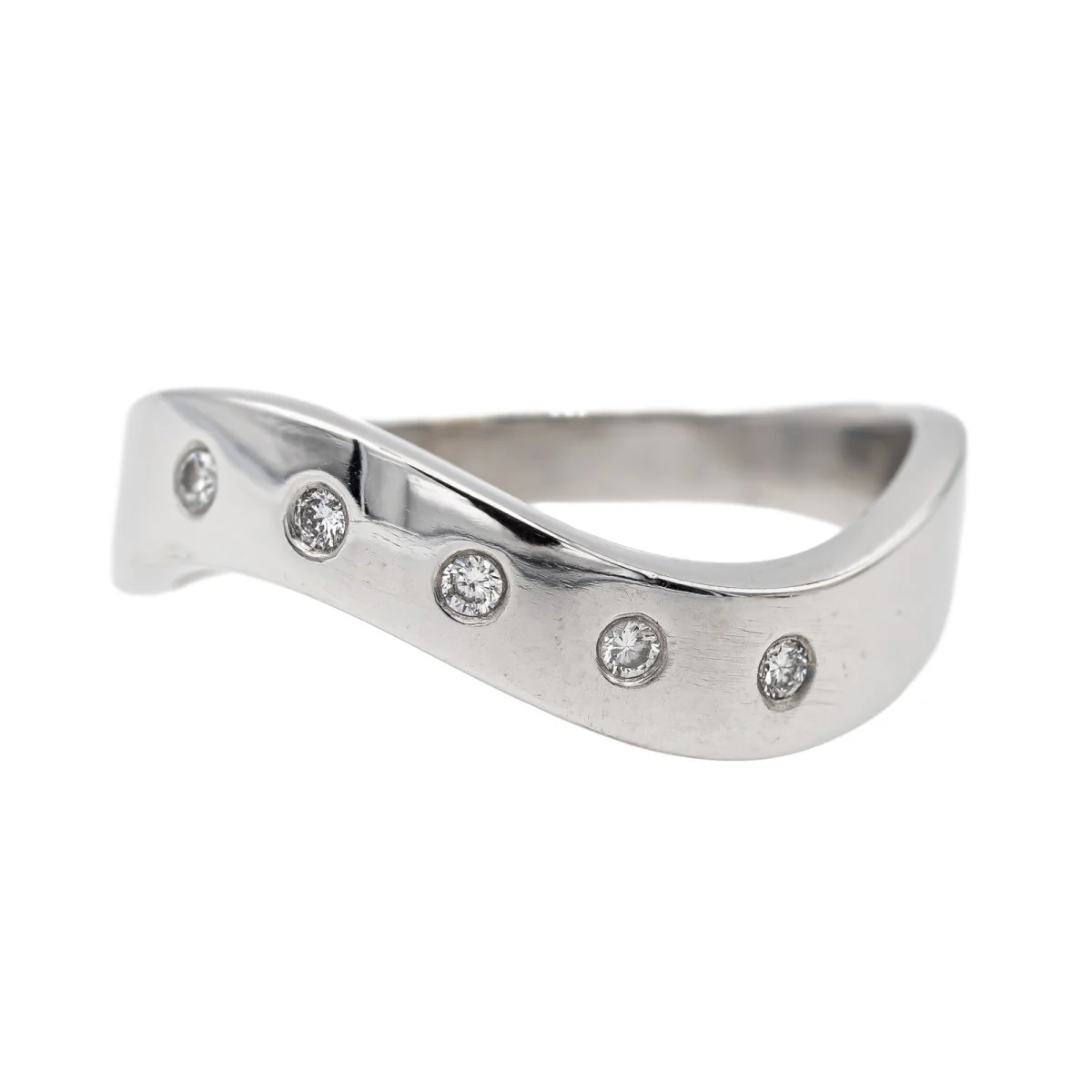 Bague Alliance en or blanc et diamant