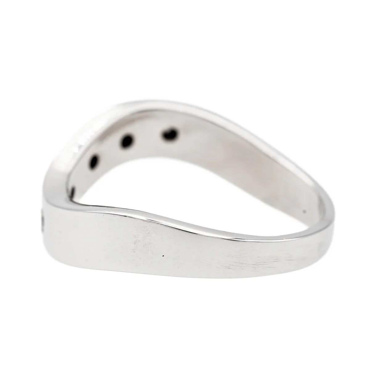 Bague Alliance en or blanc et diamant - Image 4