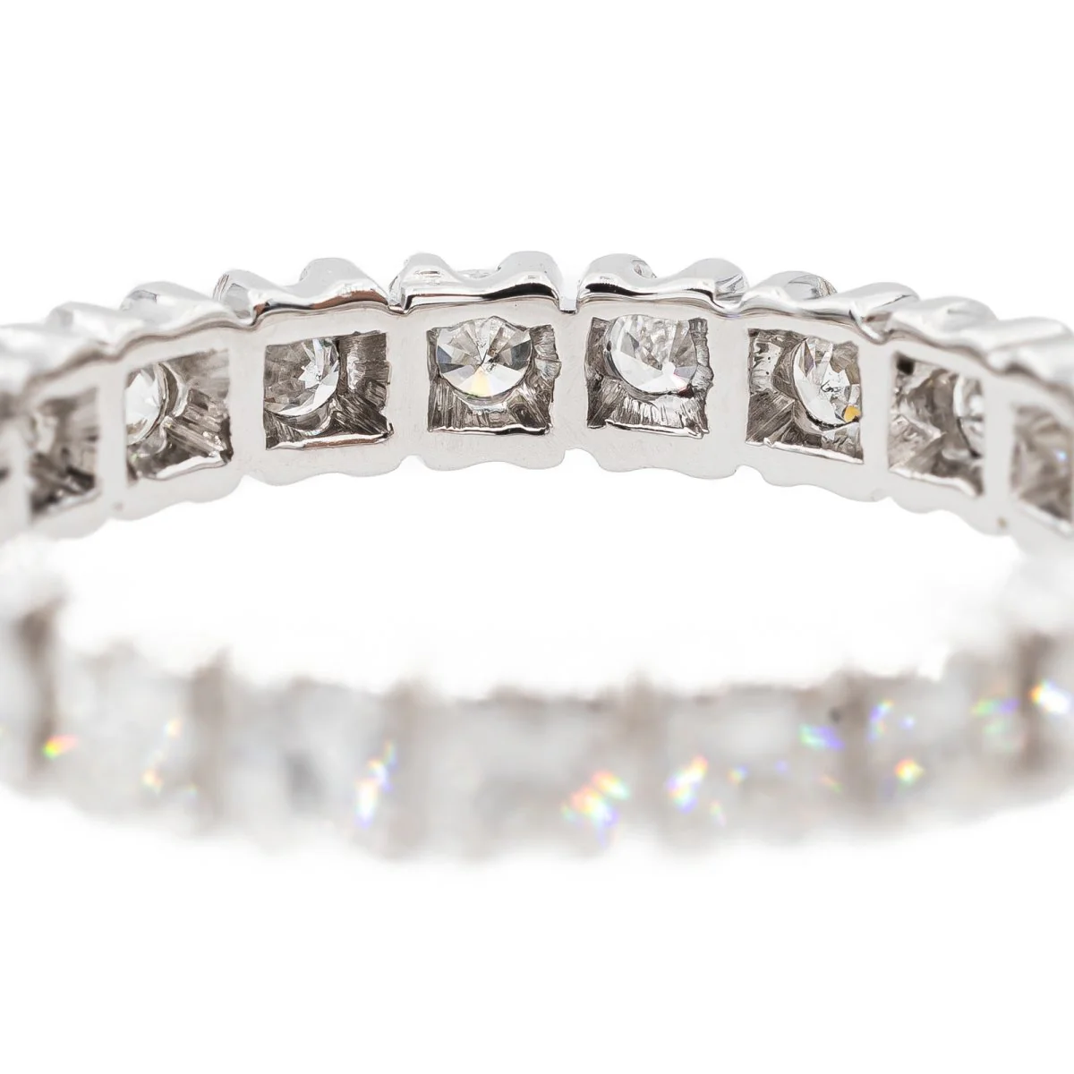 Bague Alliance en or blanc et diamant - Image 2