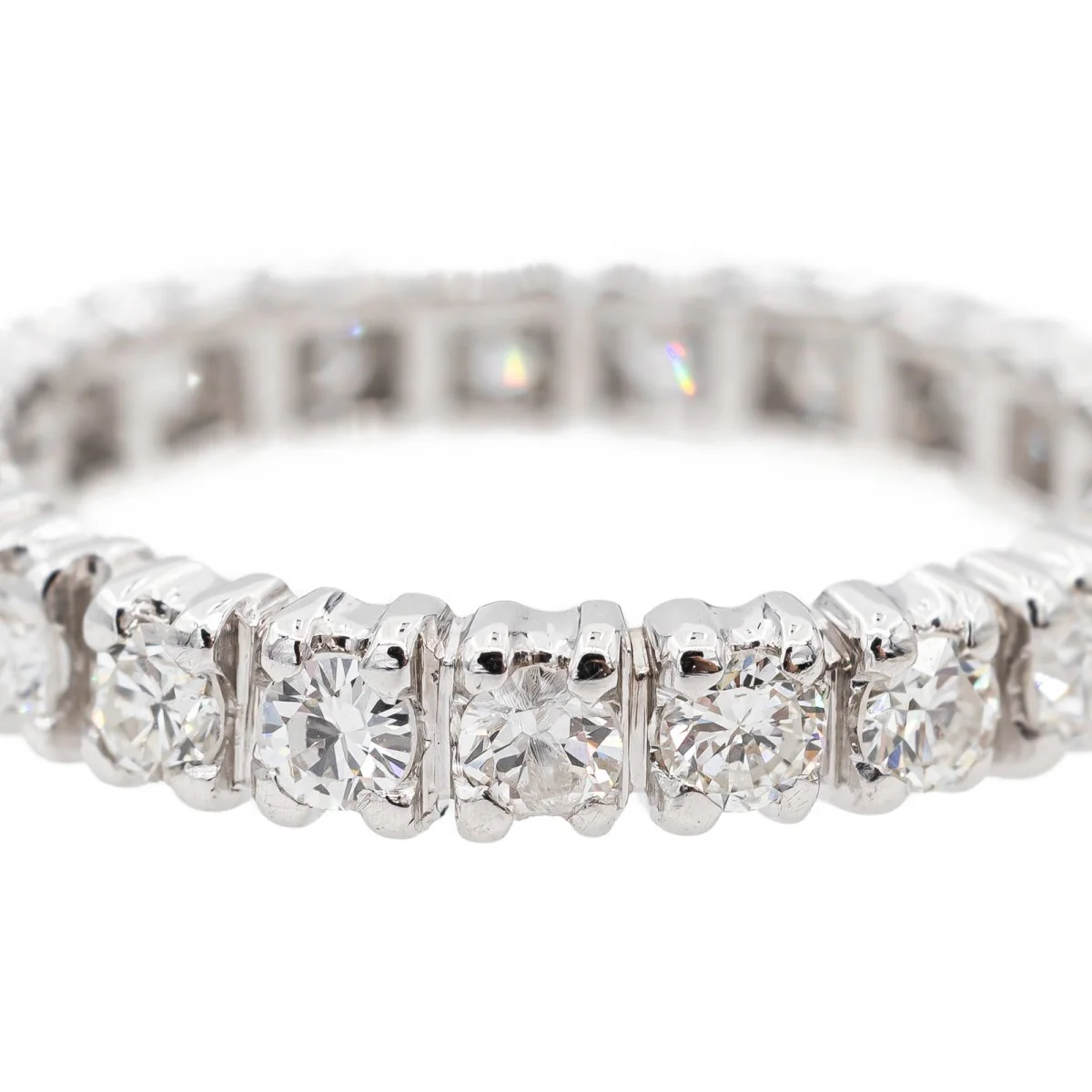 Bague Alliance en or blanc et diamant - Image 3