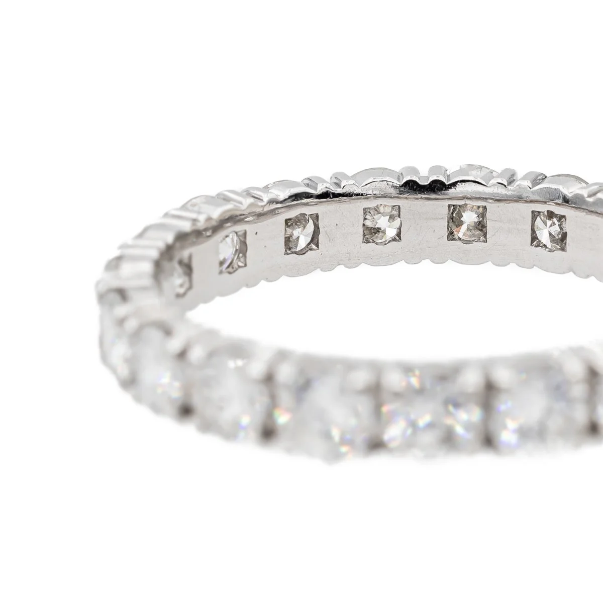 Bague Alliance en or blanc et diamant - Image 2