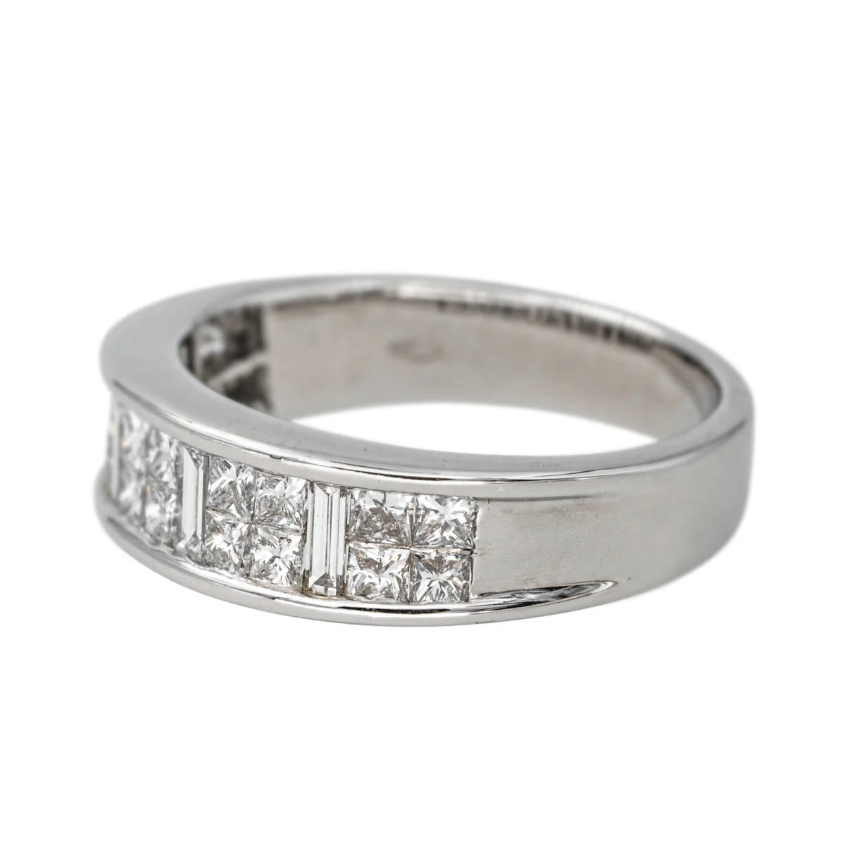 Bague Alliance en or blanc et diamants - Image 3
