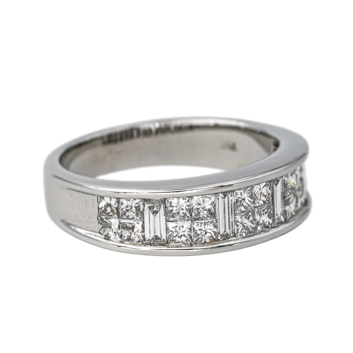 Bague Alliance en or blanc et diamants - Image 5