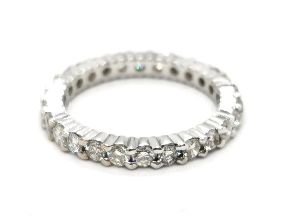 Bague Alliance Or blanc Diamant - Image 6