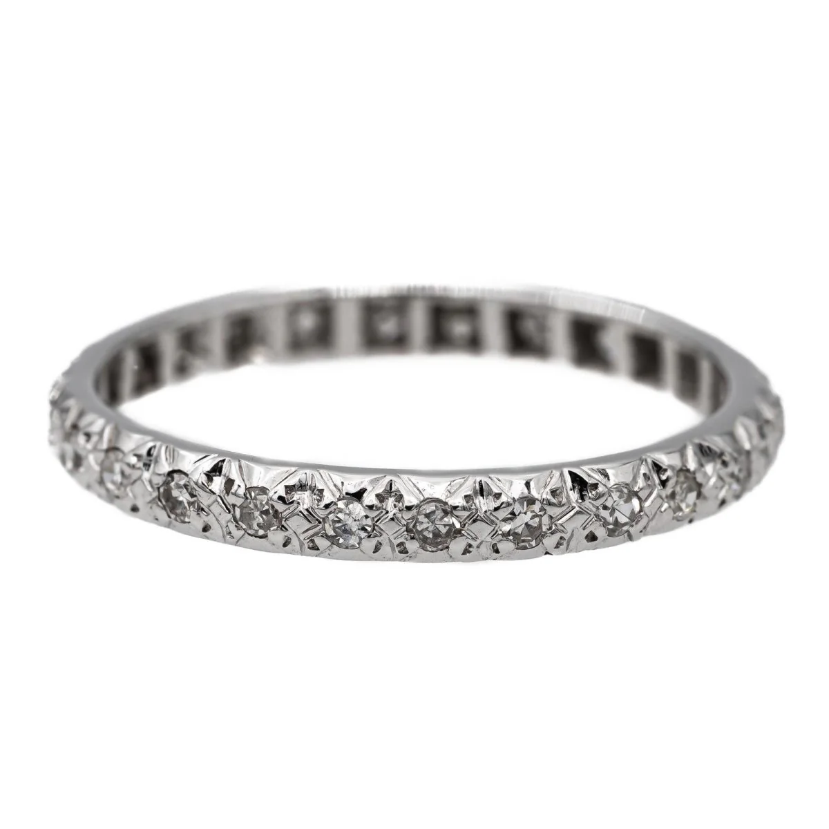 Bague Alliance Or blanc Diamant