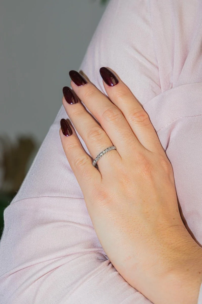 Bague Alliance Or blanc Diamant - Image 2