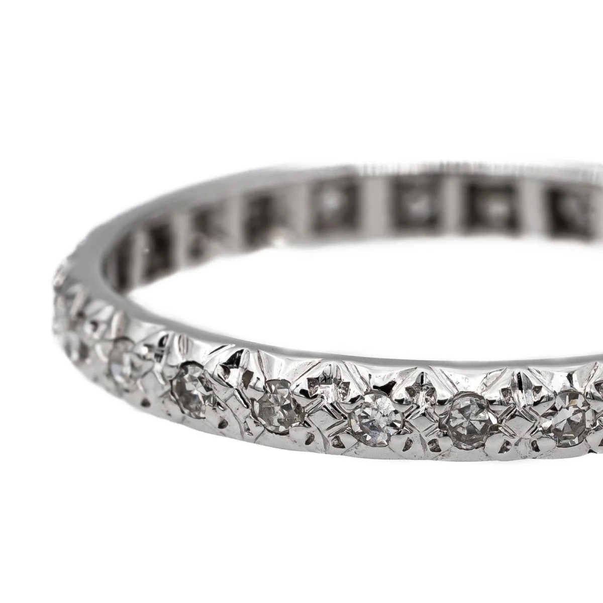 Bague Alliance Or blanc Diamant - Image 3
