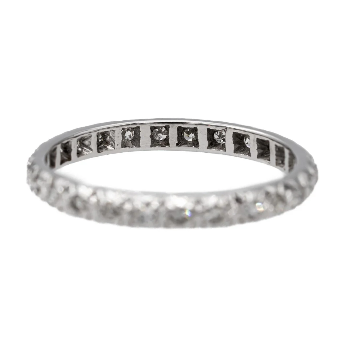 Bague Alliance Or blanc Diamant - Image 4