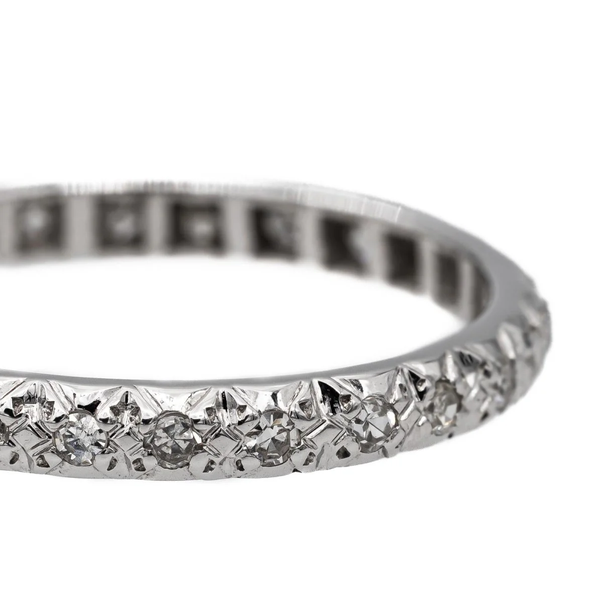 Bague Alliance Or blanc Diamant - Image 5