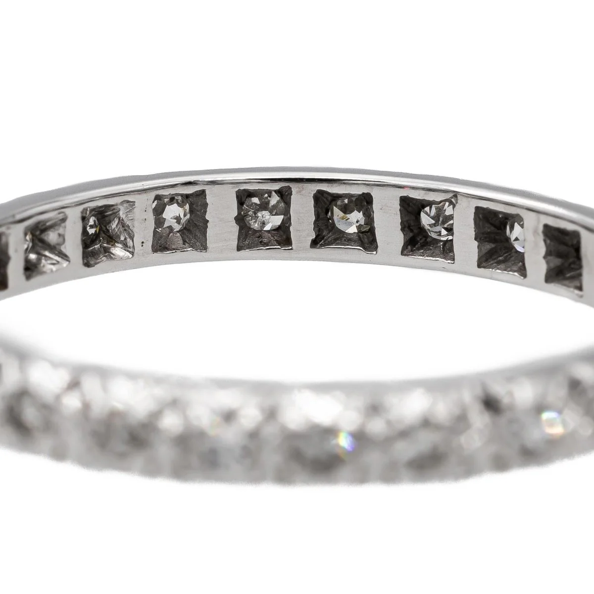 Bague Alliance Or blanc Diamant - Image 6