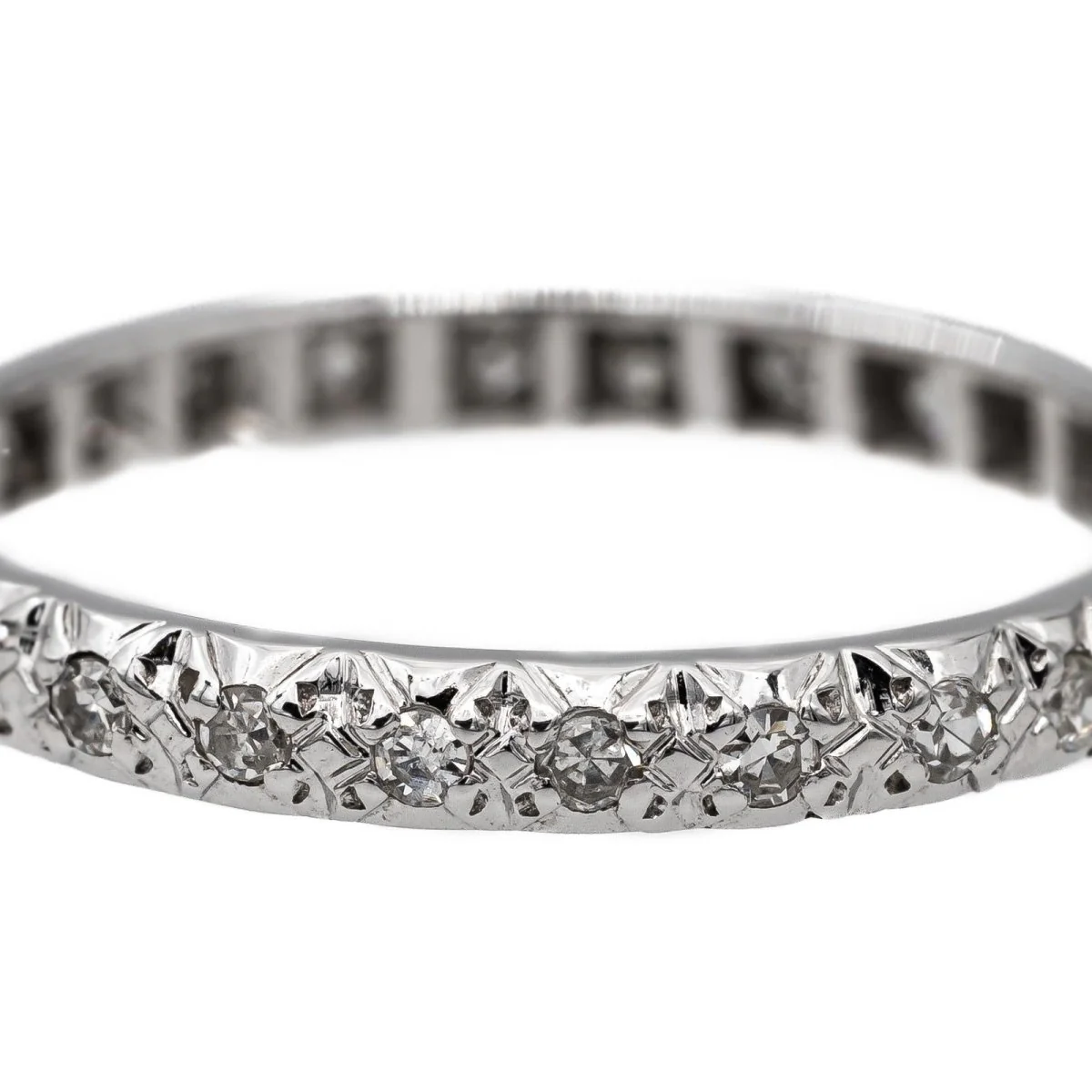 Bague Alliance Or blanc Diamant - Image 7