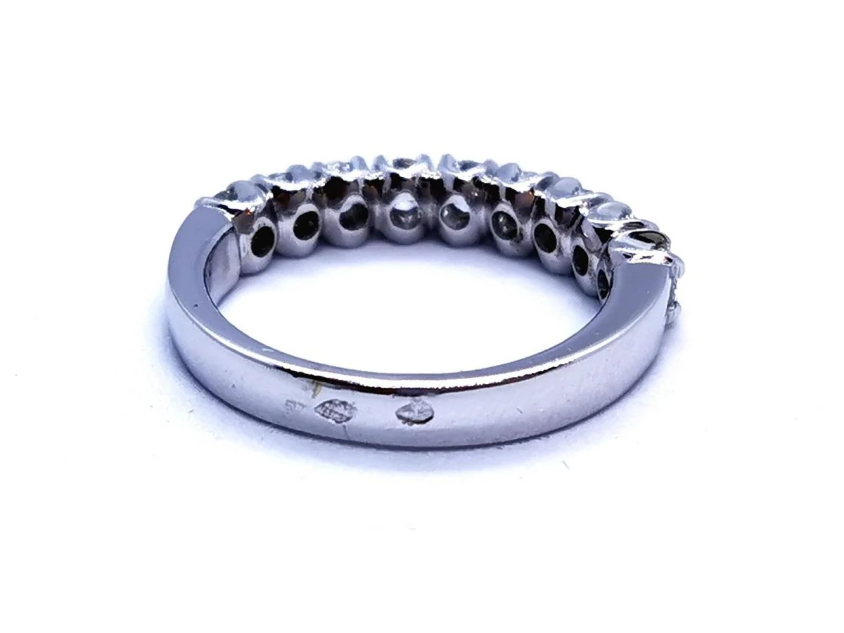 Bague Alliance Or blanc Diamant - Image 4