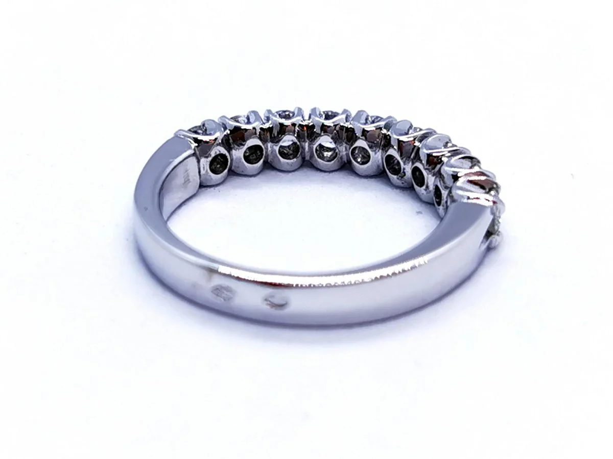 Bague Alliance Or blanc Diamant - Image 5