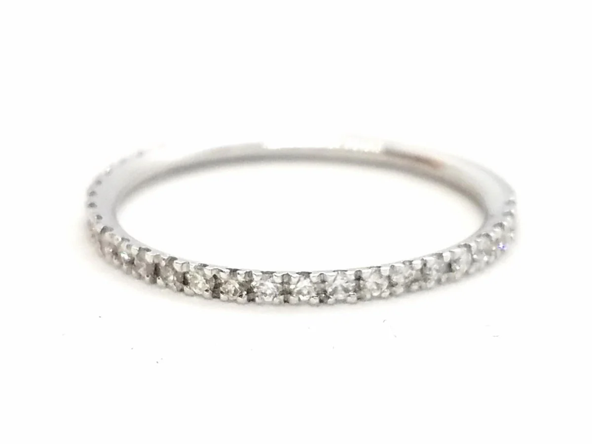 Bague Alliance Or blanc Diamant - Image 10