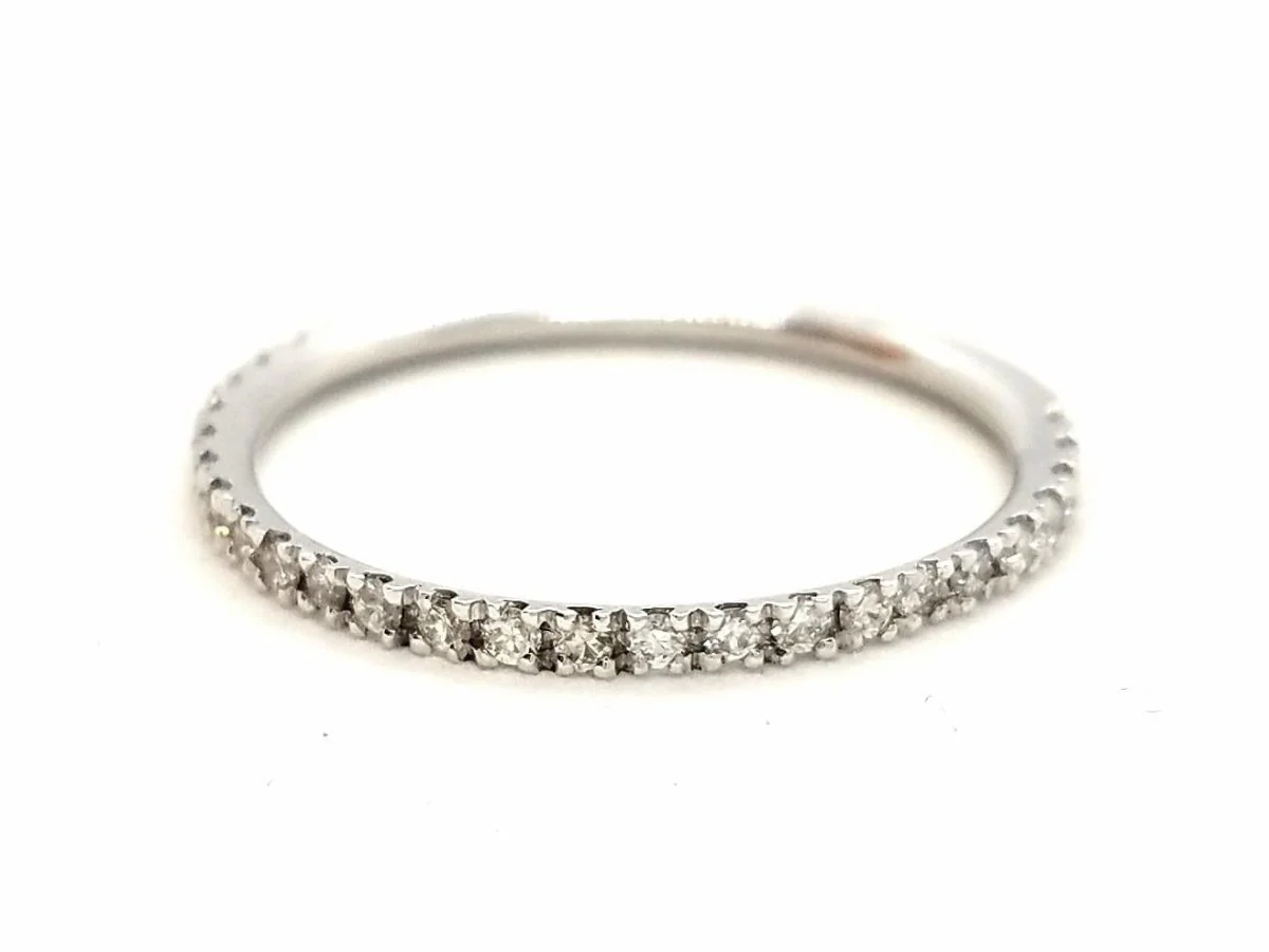 Bague Alliance Or blanc Diamant - Image 11