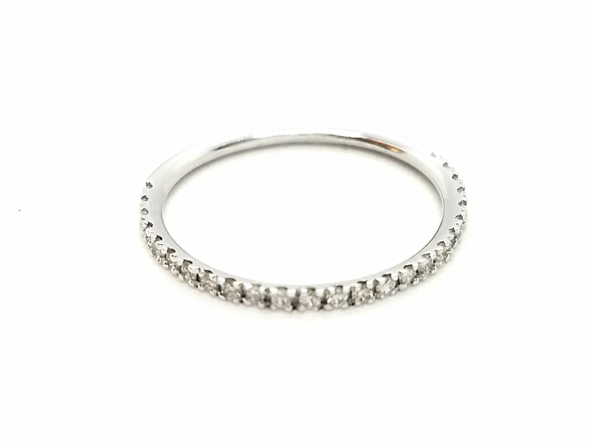 Bague Alliance Or blanc Diamant - Image 2