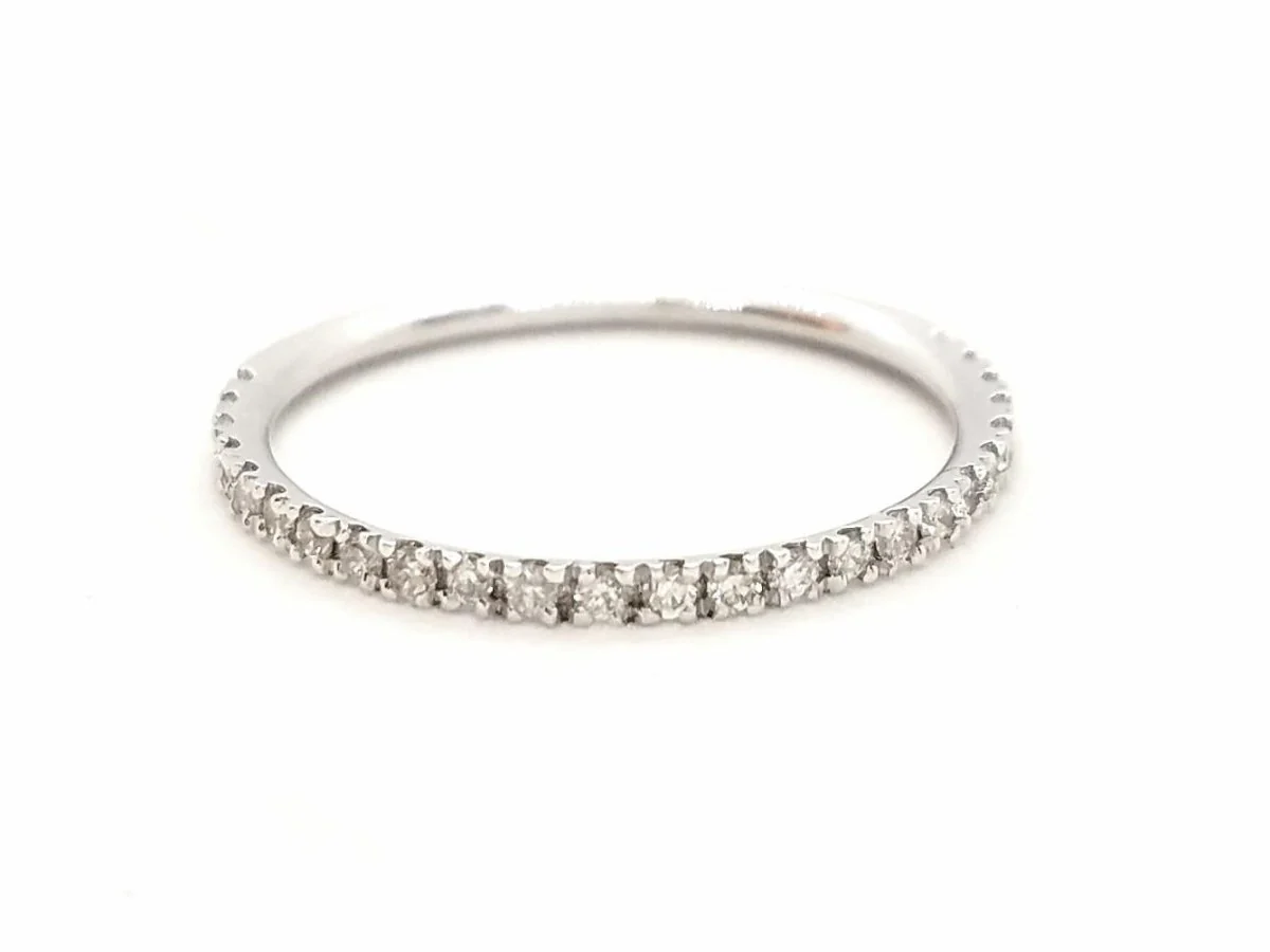 Bague Alliance Or blanc Diamant - Image 3