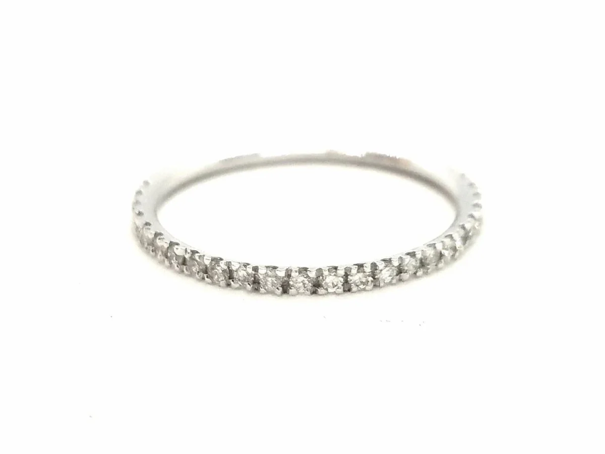 Bague Alliance Or blanc Diamant - Image 4
