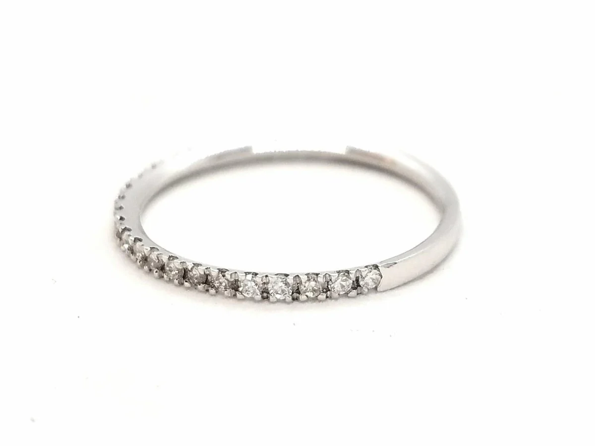 Bague Alliance Or blanc Diamant - Image 5