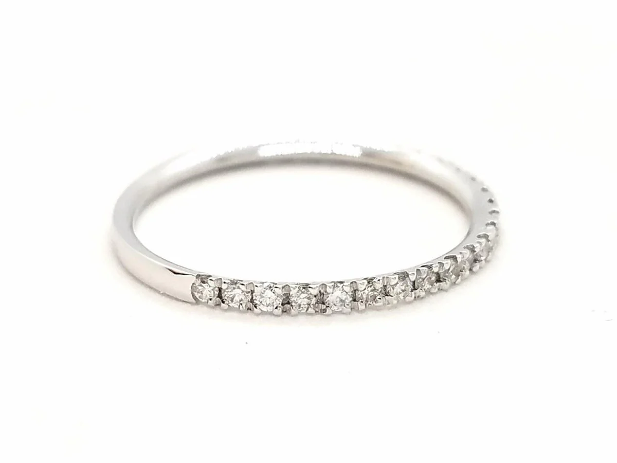 Bague Alliance Or blanc Diamant - Image 8