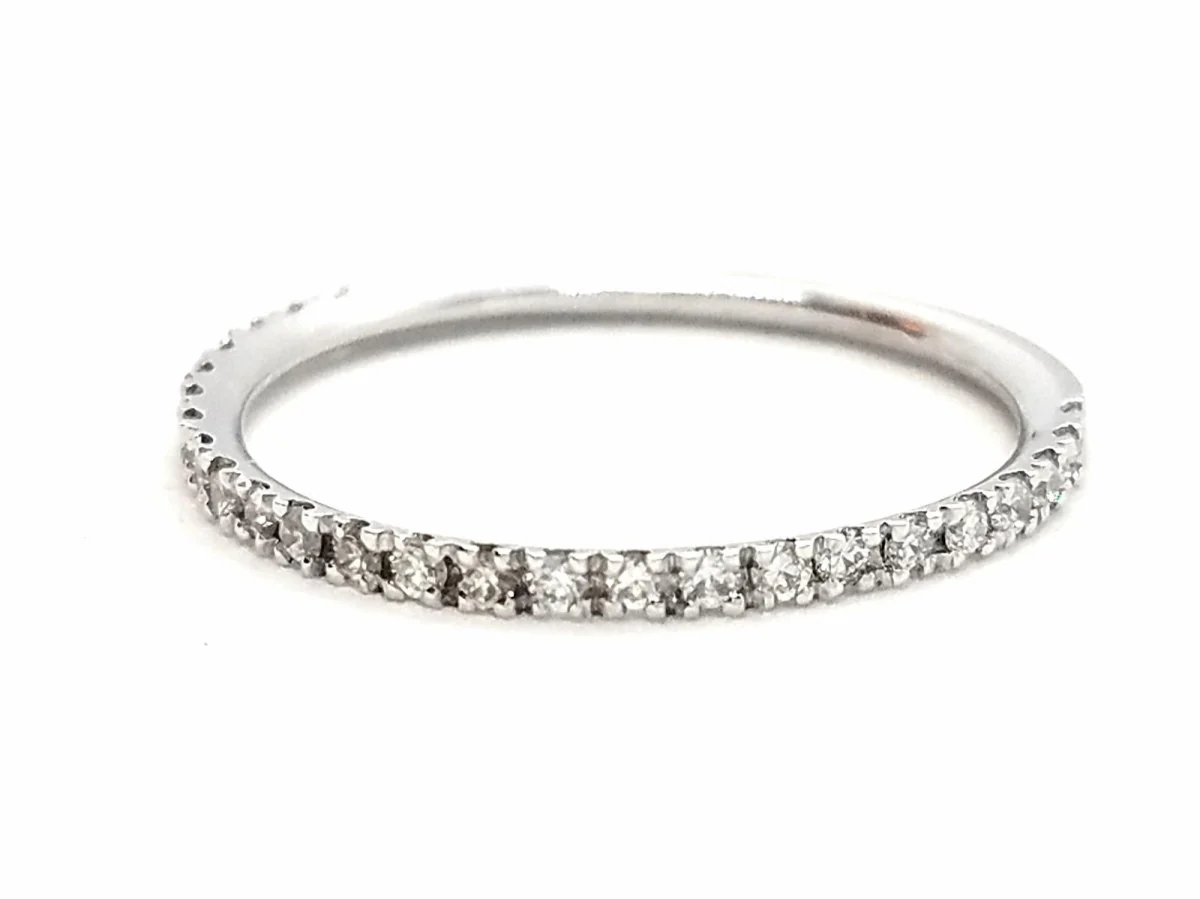 Bague Alliance Or blanc Diamant - Image 9