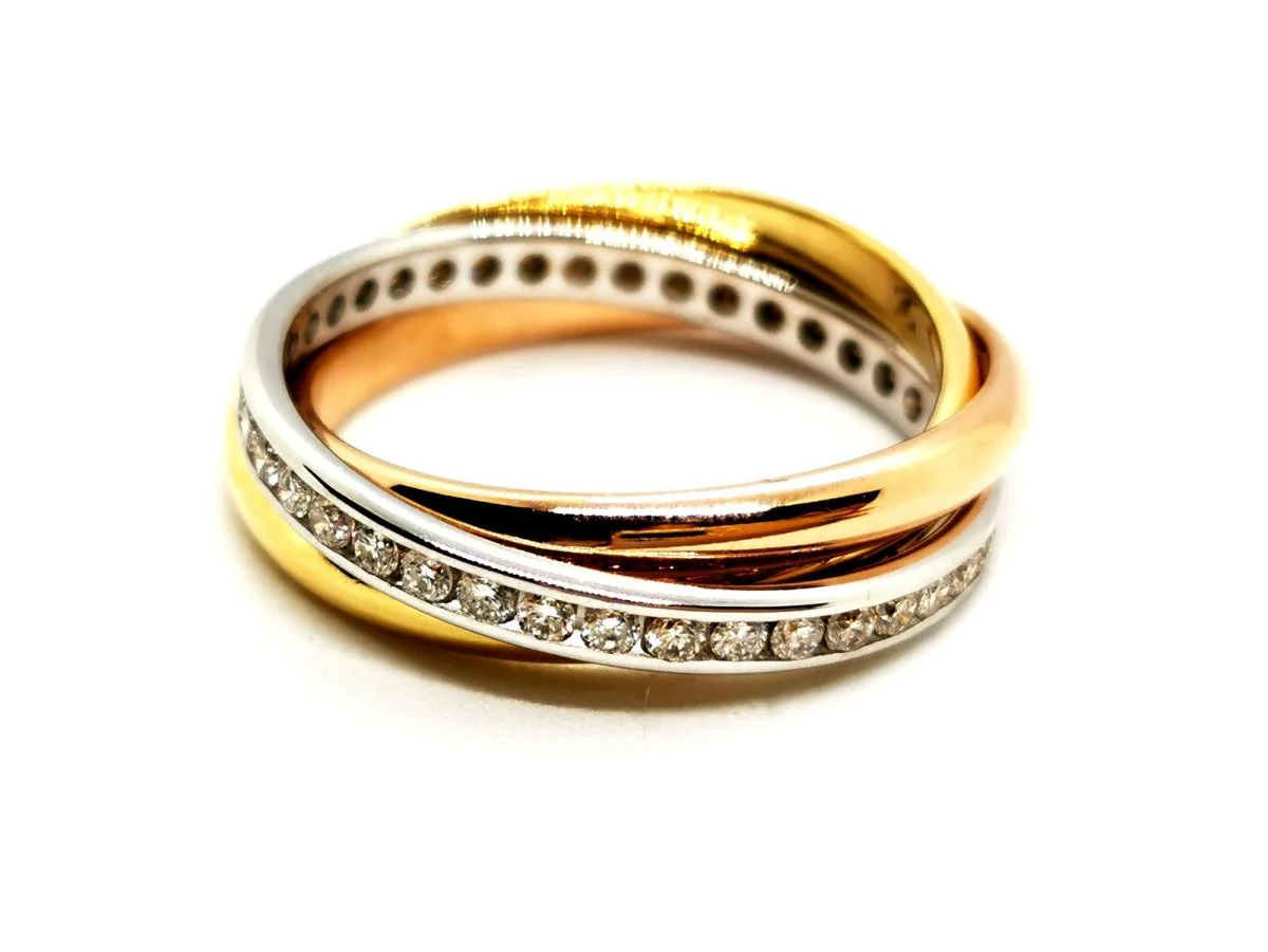 Bague Alliance Or jaune Diamant - Image 3