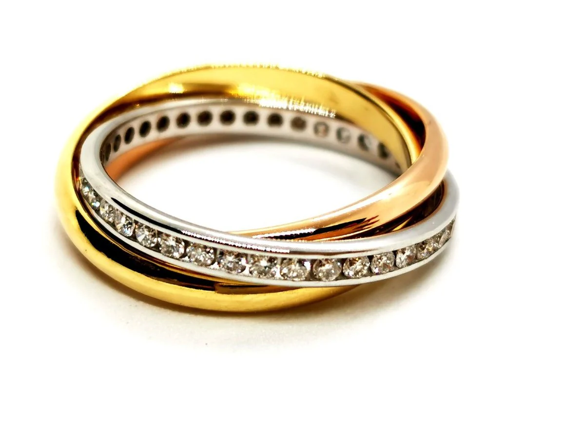 Bague Alliance Or jaune Diamant - Image 4