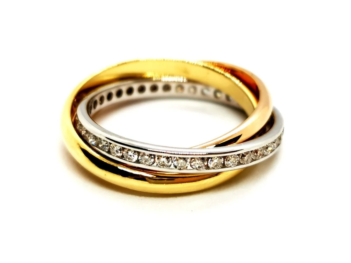 Bague Alliance Or jaune Diamant - Image 5