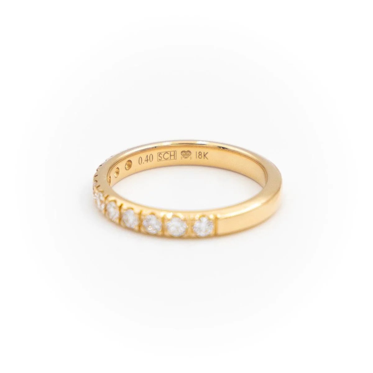 Bague Alliance Or jaune Diamant - Image 3