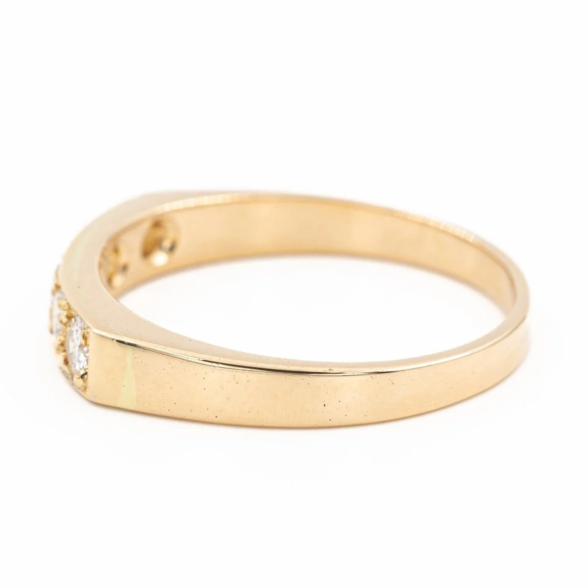 Bague Alliance en or jaune et diamants - Image 3