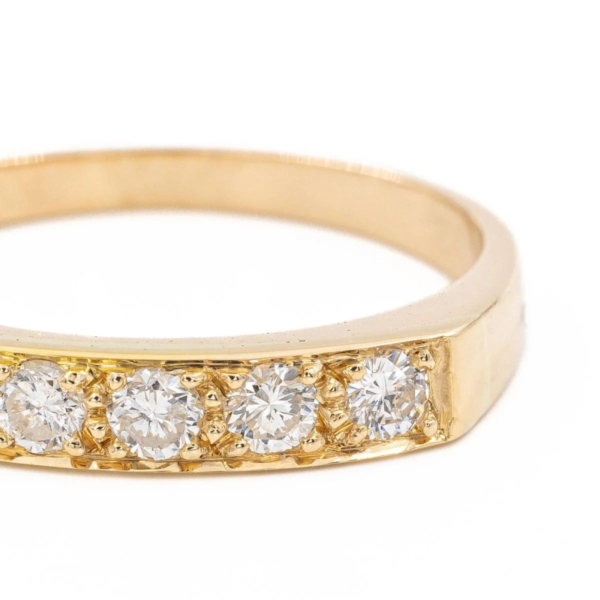 Bague Alliance en or jaune et diamants - Image 5