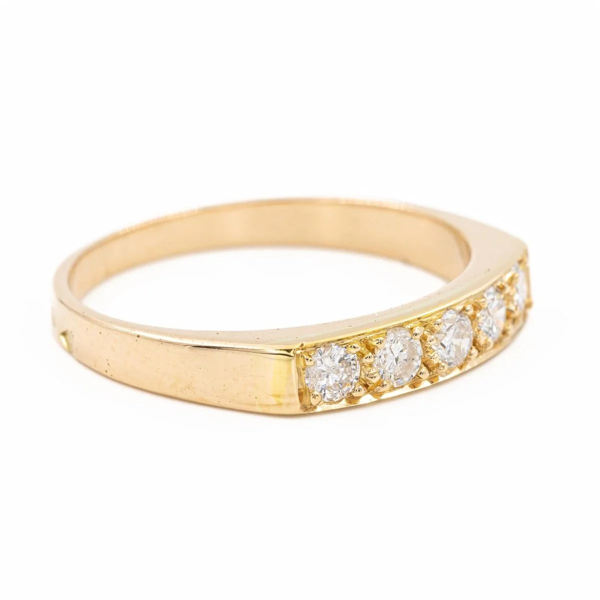 Bague Alliance en or jaune et diamants - Image 6