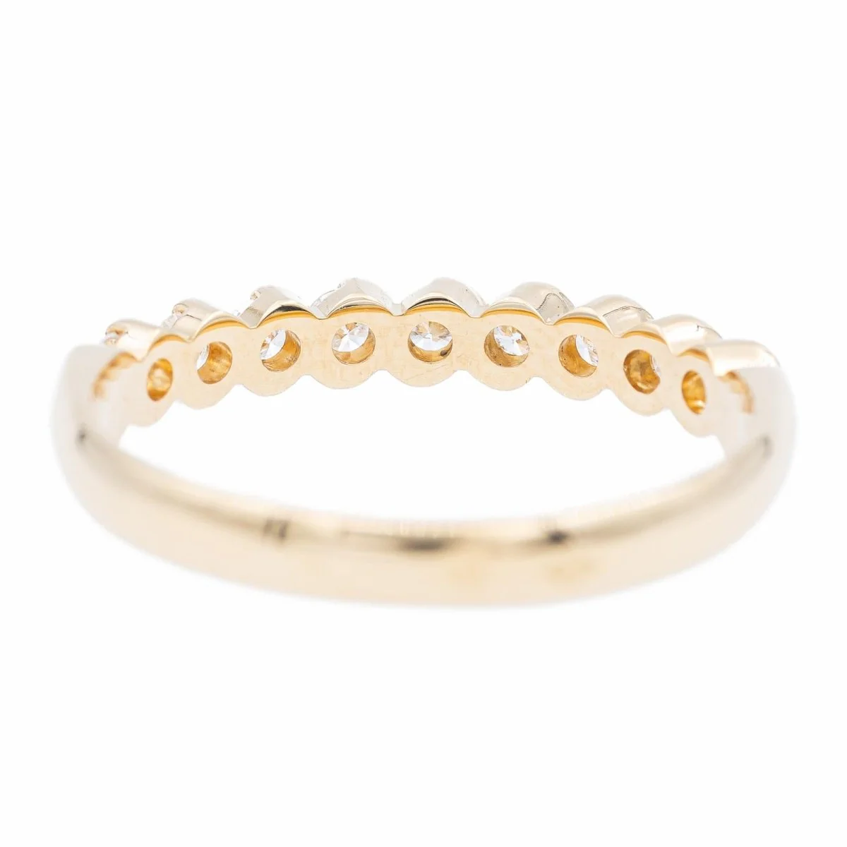 Bague Alliance en or jaune et diamants - Image 4