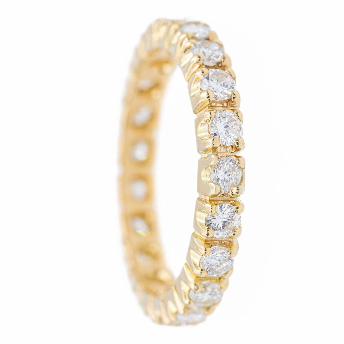 Bague Alliance en or jaune et diamants - Image 6