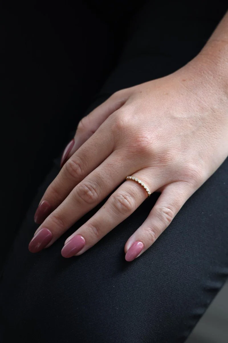 Bague Alliance Or jaune Diamant - Image 2