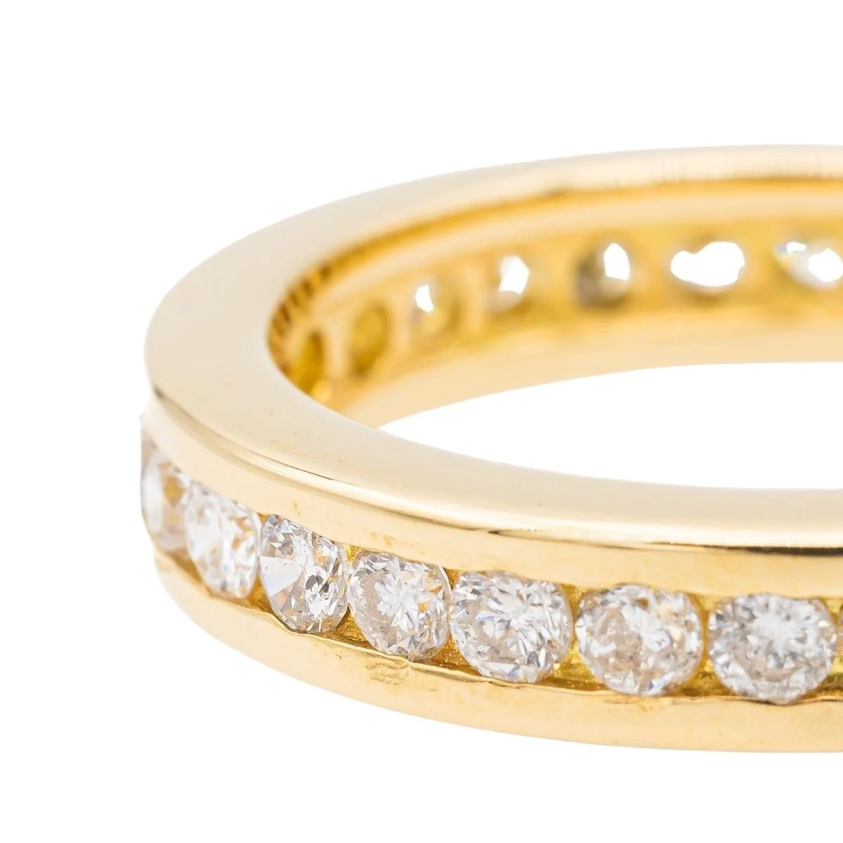 Bague Alliance américaine en  or jaune et diamants - Image 4