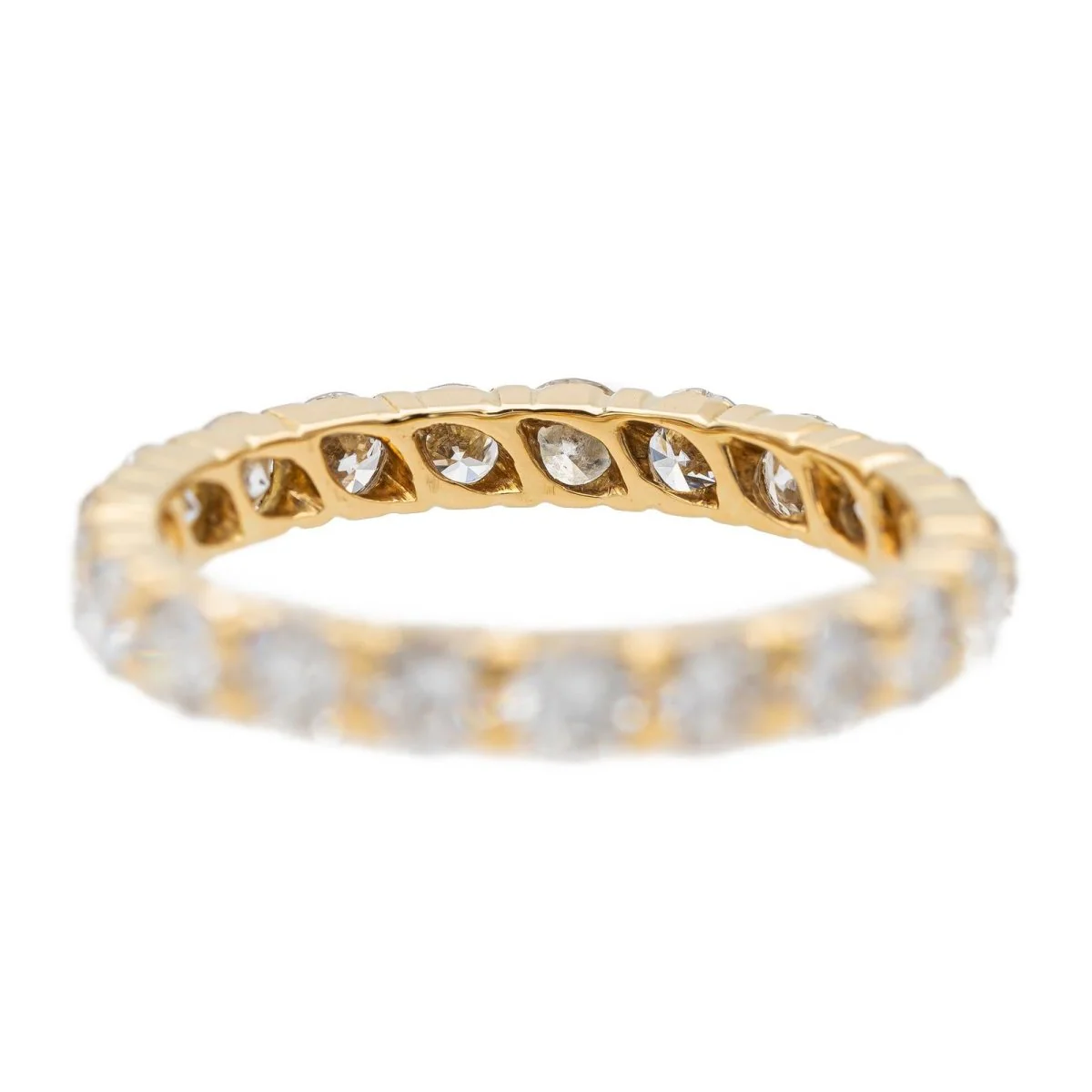 Bague Alliance en or jaune et diamants - Image 3