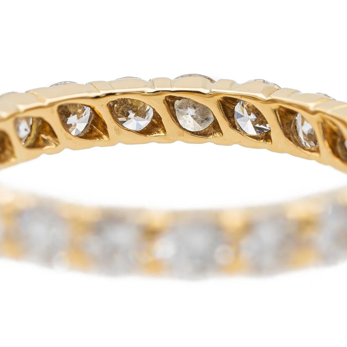 Bague Alliance en or jaune et diamants - Image 7