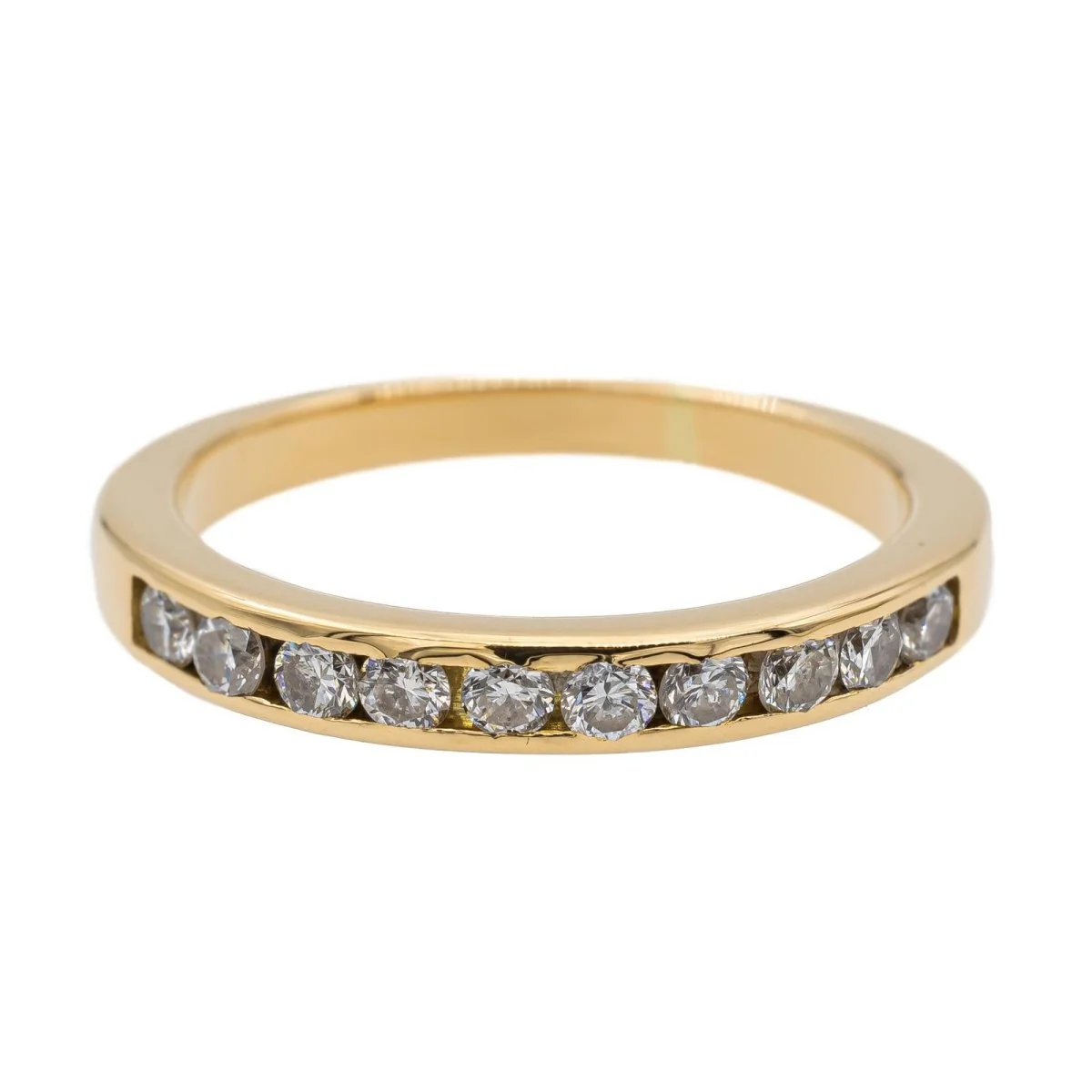 Bague Alliance en or jaune et diamants
