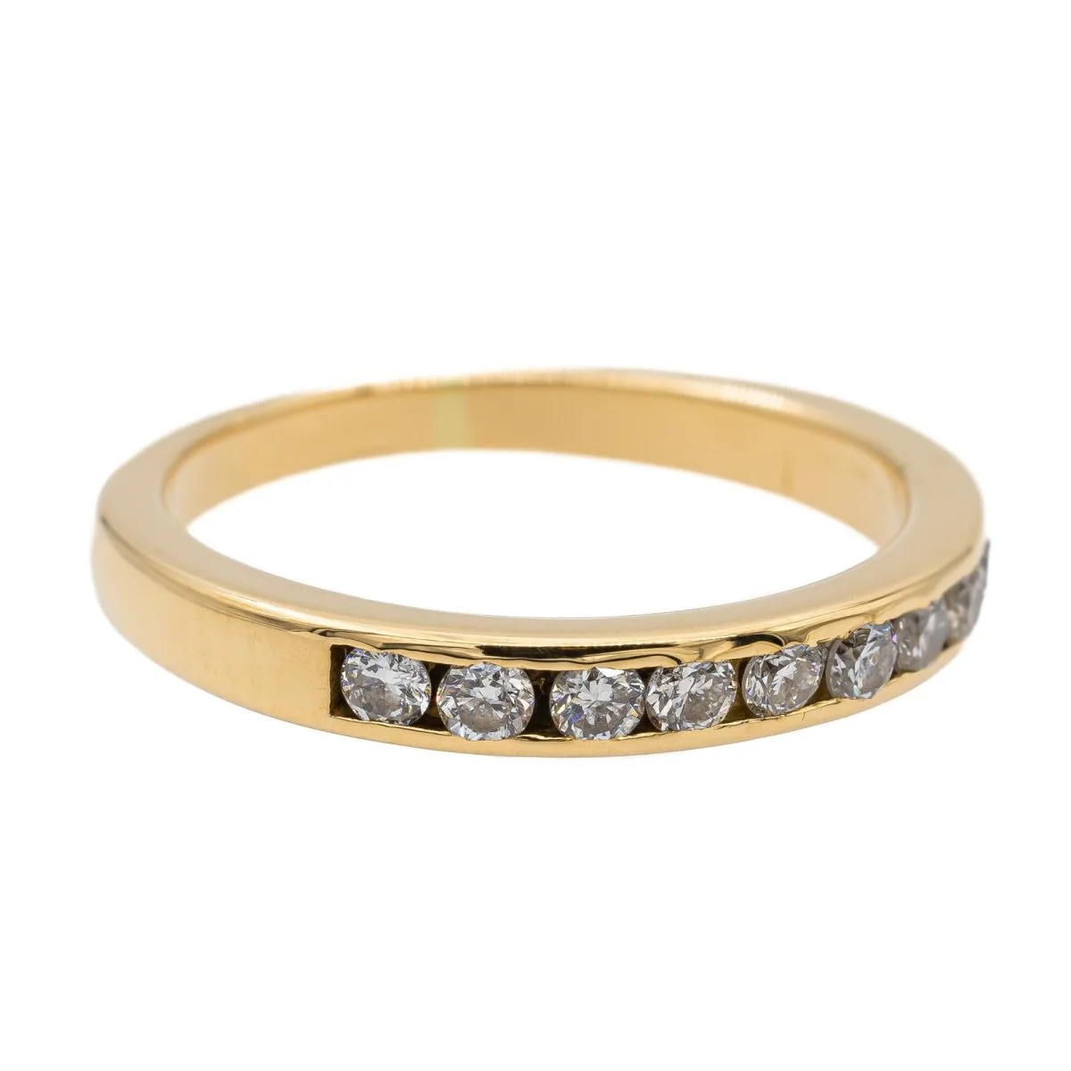Bague Alliance en or jaune et diamants - Image 3