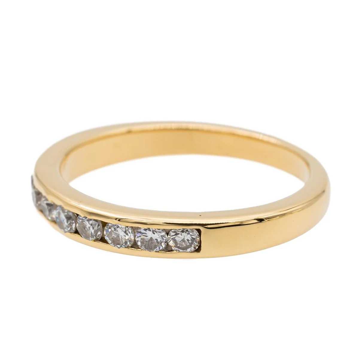 Bague Alliance en or jaune et diamants - Image 5