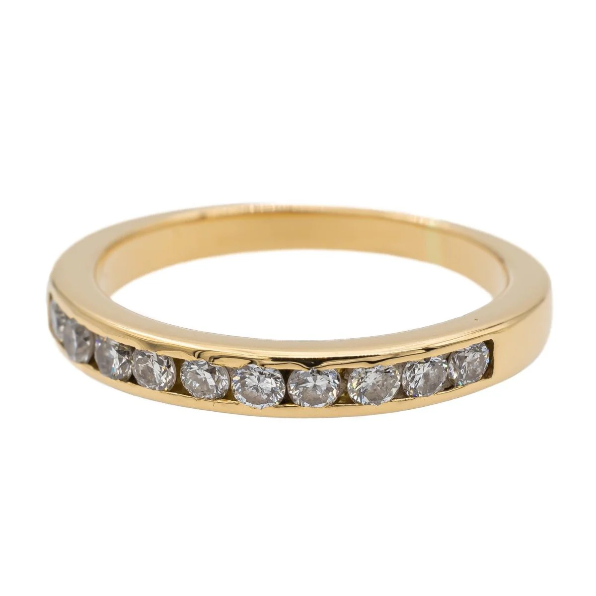 Bague Alliance en or jaune et diamants - Image 6