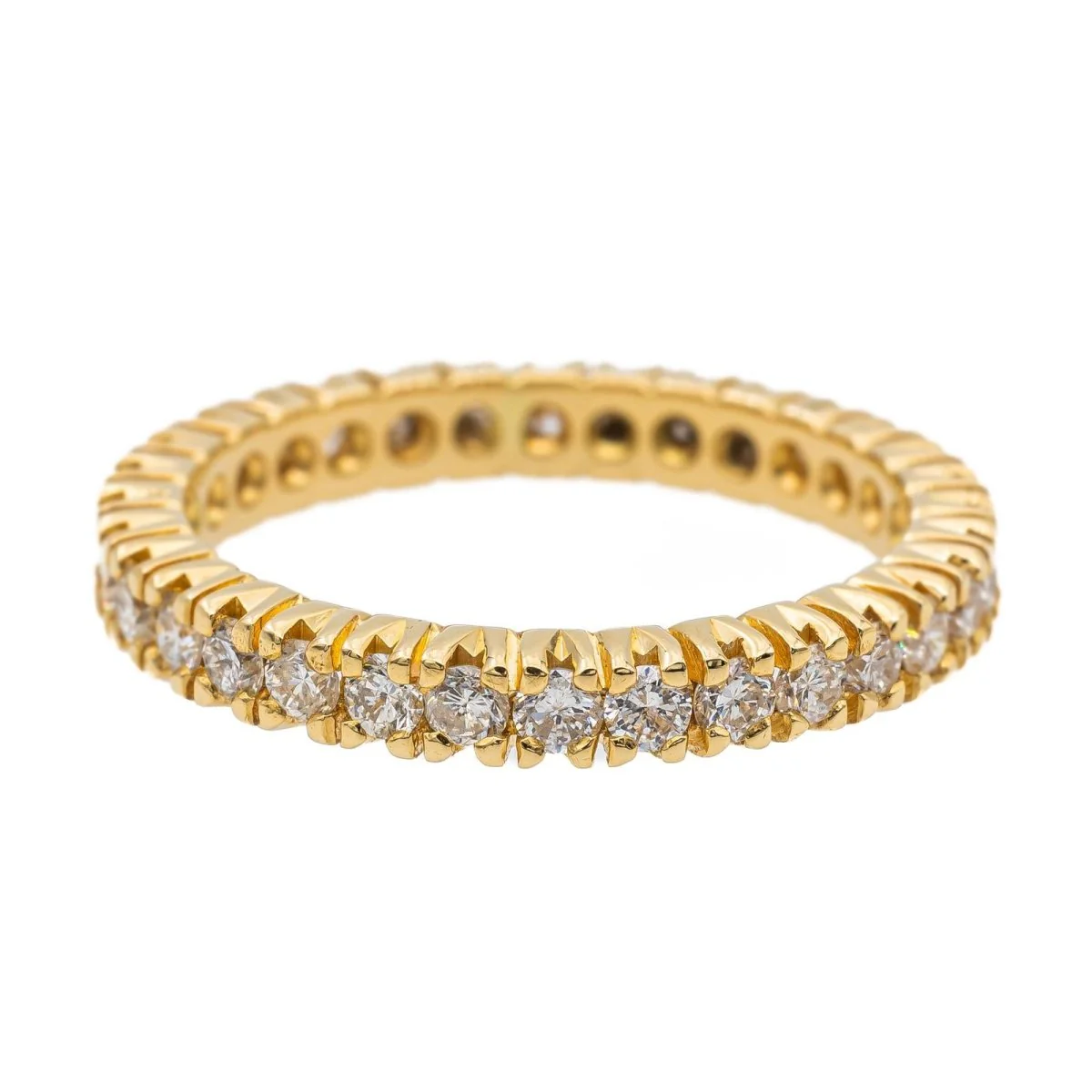 Bague Alliance en or jaune et diamants