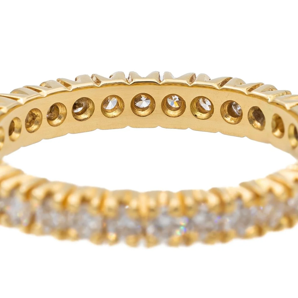 Bague Alliance en or jaune et diamants - Image 3