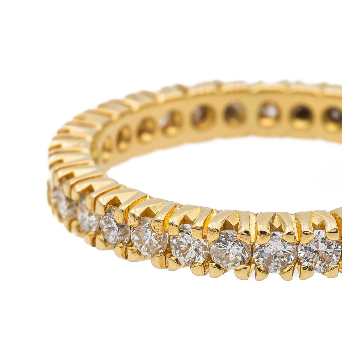 Bague Alliance en or jaune et diamants - Image 7
